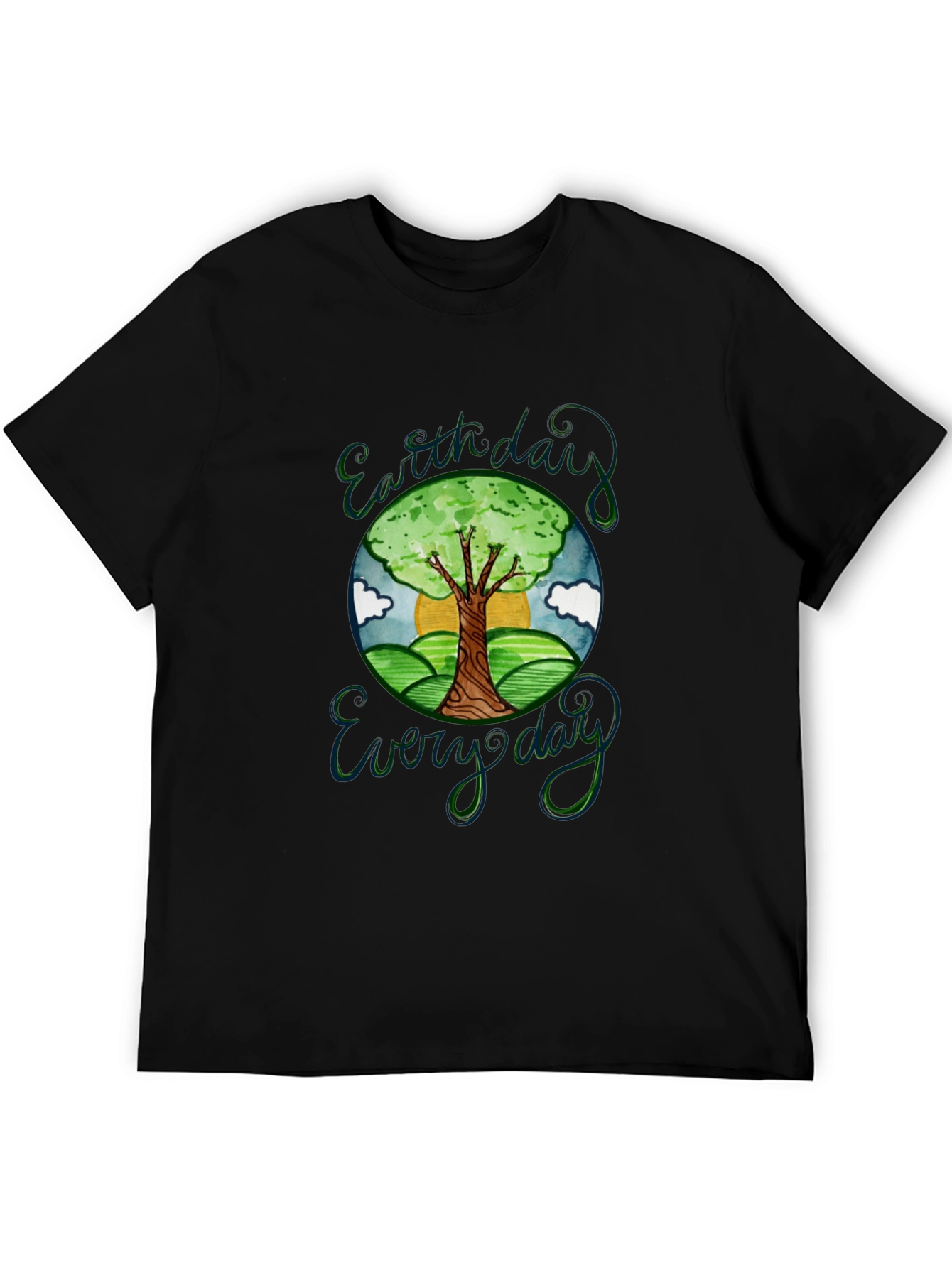 Earth Day Everyday Graphic T-Shirt Black