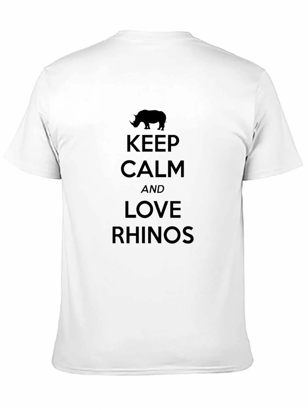 Rhino Keep Calm And Love Casual Graphic T-Shirt – Simple And Comfortable Daily Wear