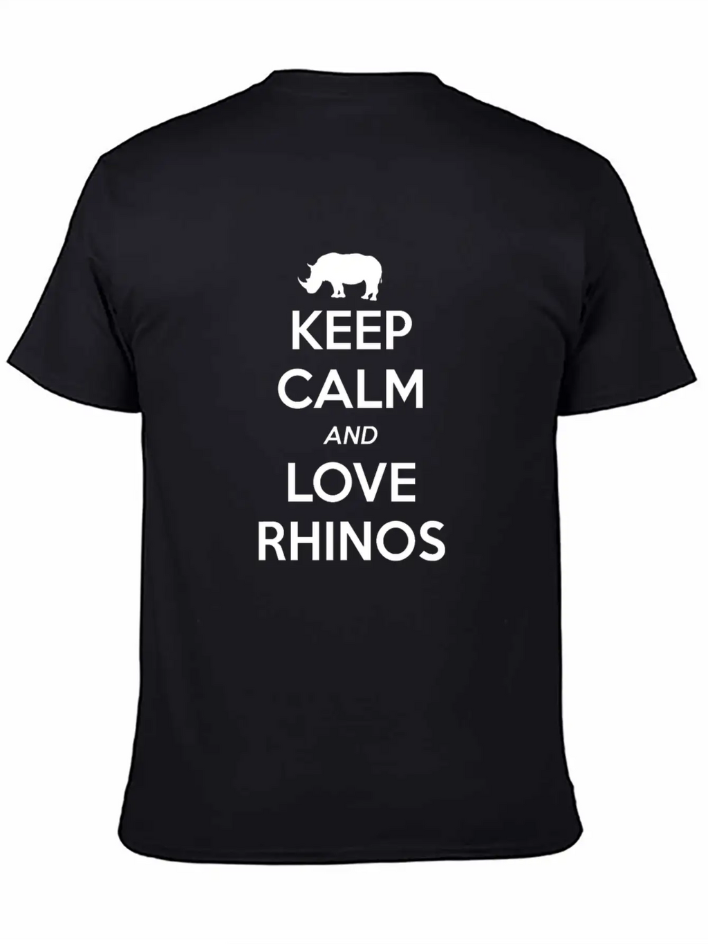 Rhino Keep Calm And Love Casual Graphic T-Shirt – Simple And Comfortable Daily Wear