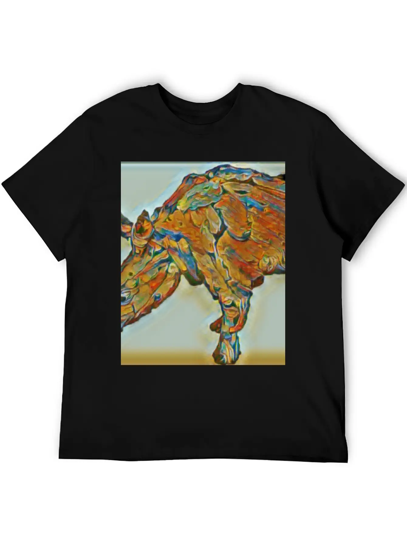 Rhinoceros Painting Unisex Casual T-Shirt – Clean Design For Daily Comfort