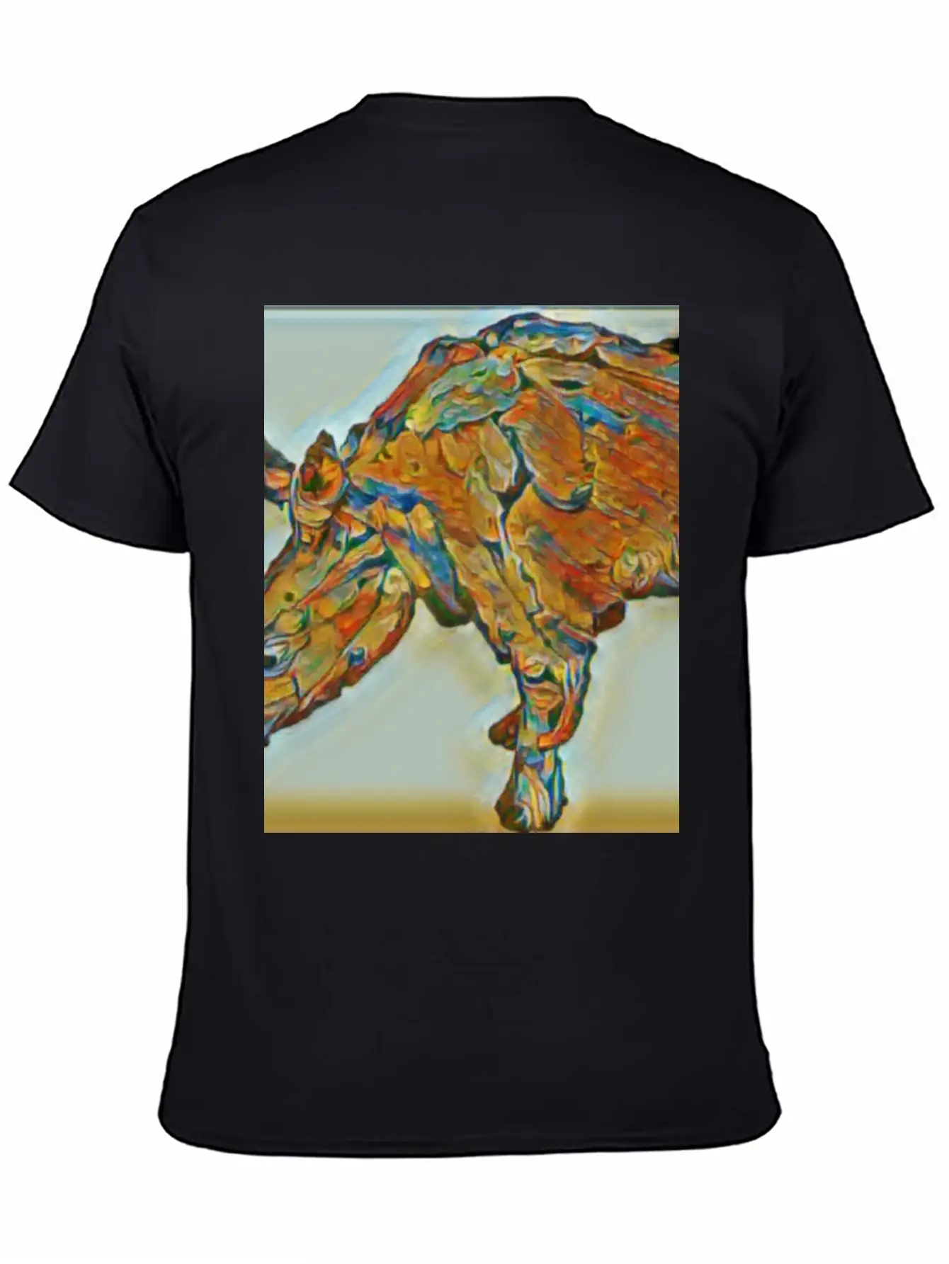 Rhinoceros Painting Unisex Casual T-Shirt – Clean Design For Daily Comfort