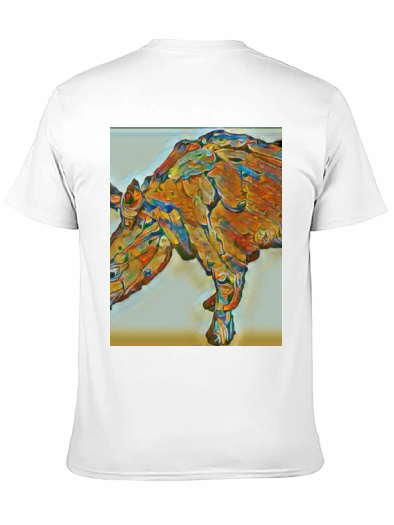 Rhinoceros Painting Unisex Casual T-Shirt – Clean Design For Daily Comfort