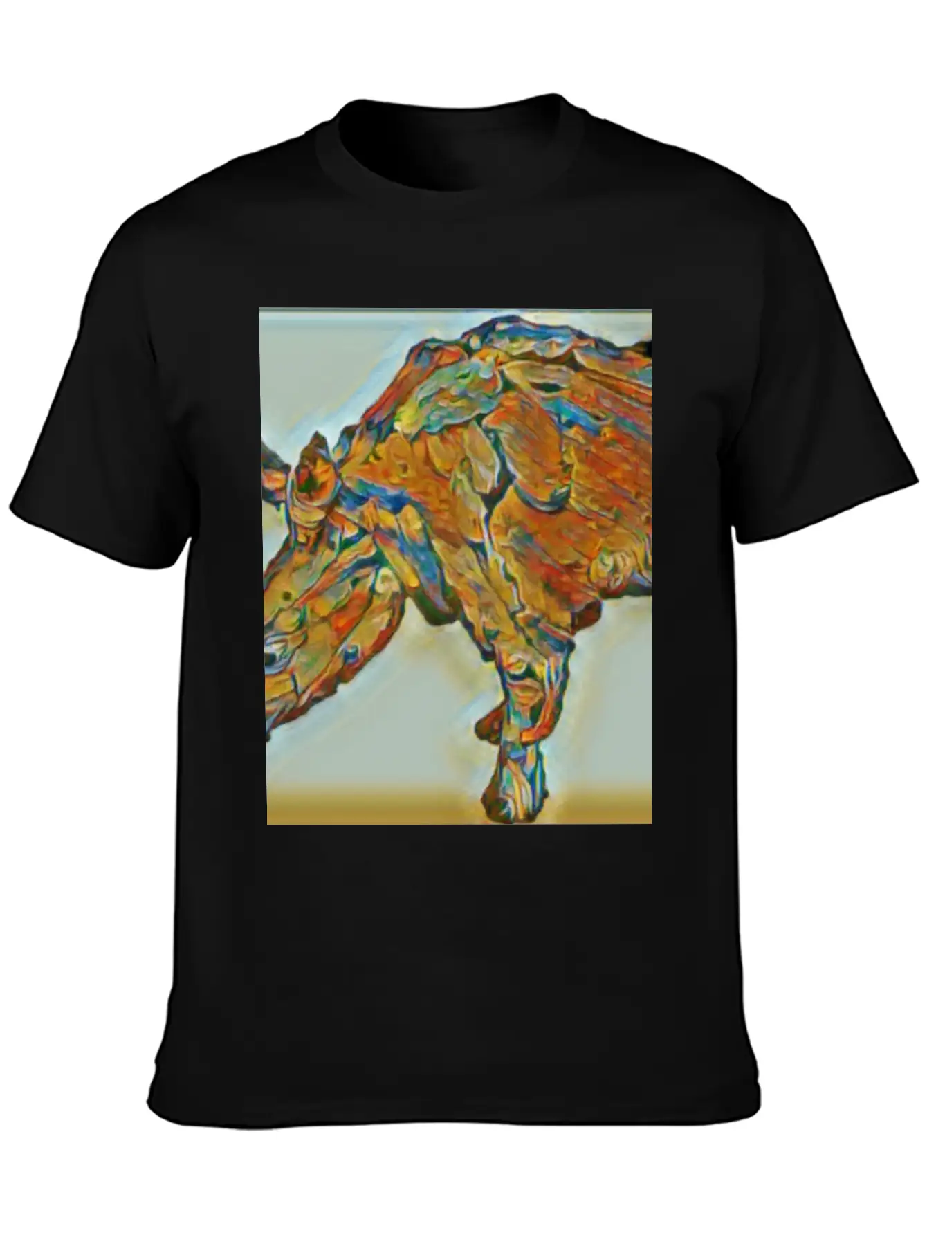 Rhinoceros Painting Unisex Casual T-Shirt – Clean Design For Daily Comfort