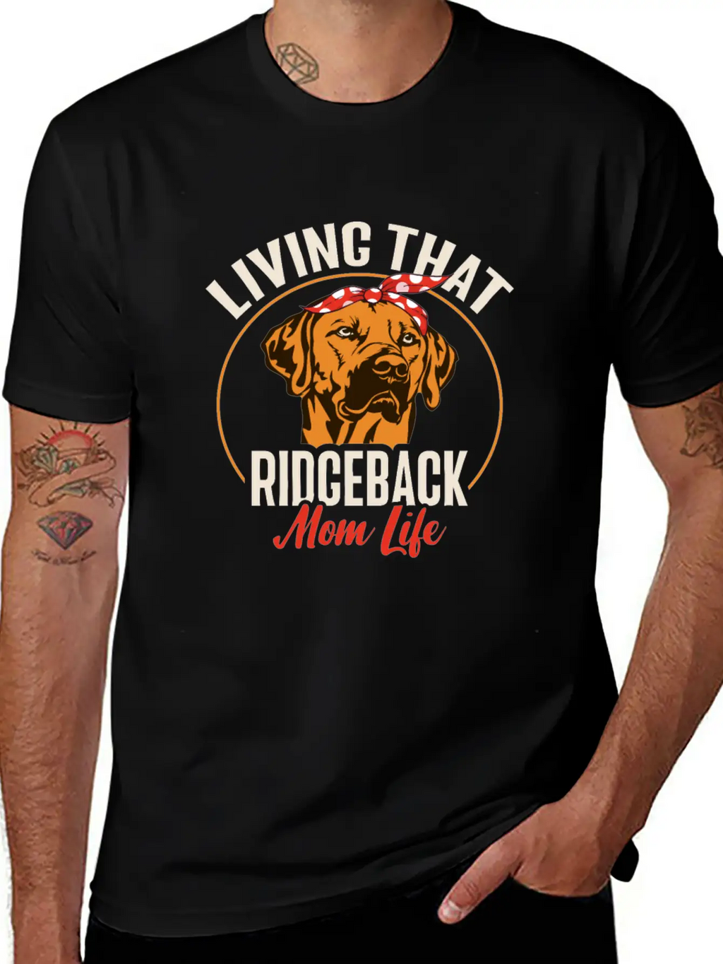 Rhodesian Ridgeback Dog Casual Graphic T-Shirt – Simple And Comfortable Daily Wear