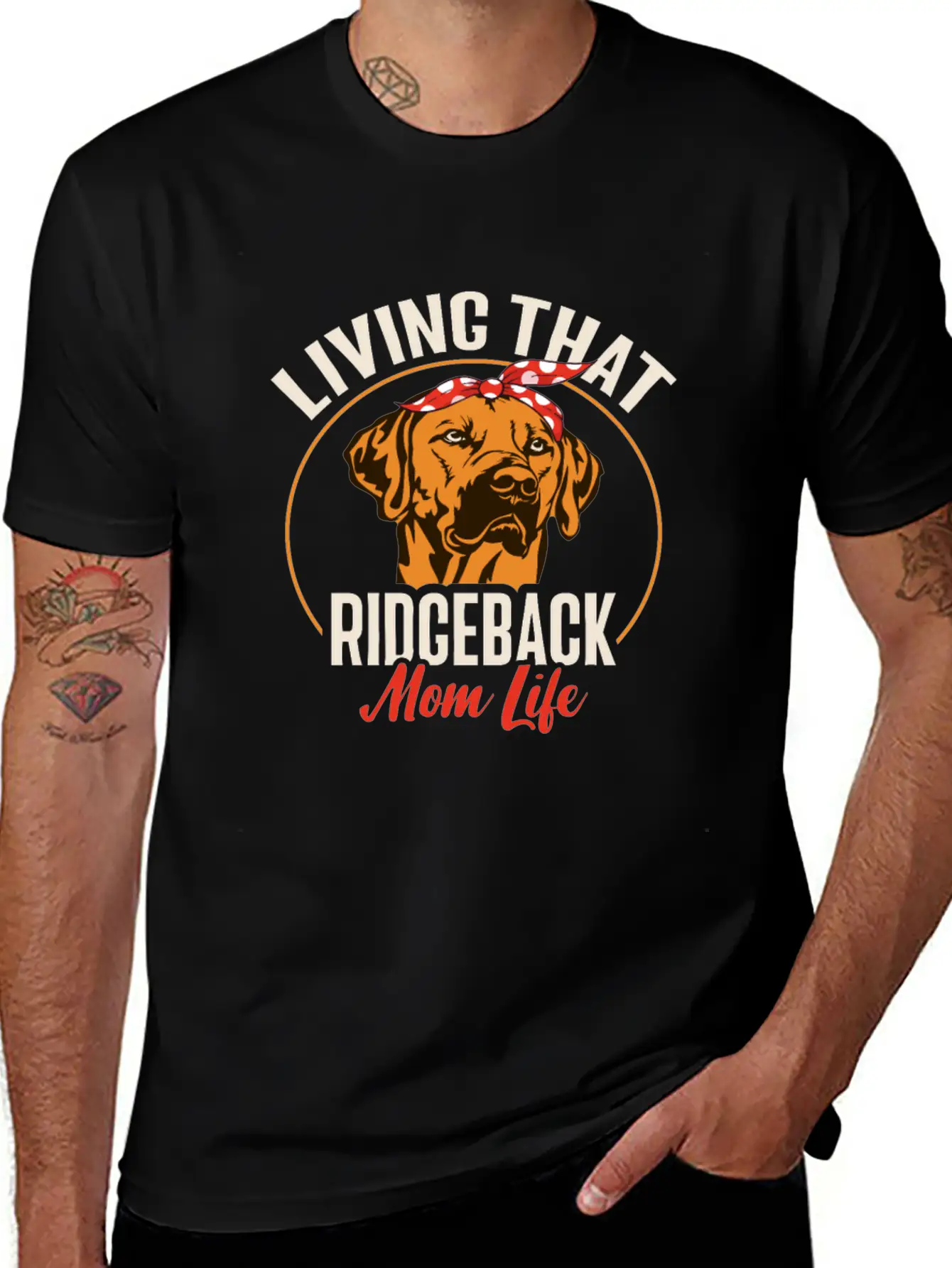 Rhodesian Ridgeback Dog Casual Graphic T-Shirt – Simple And Comfortable Daily Wear