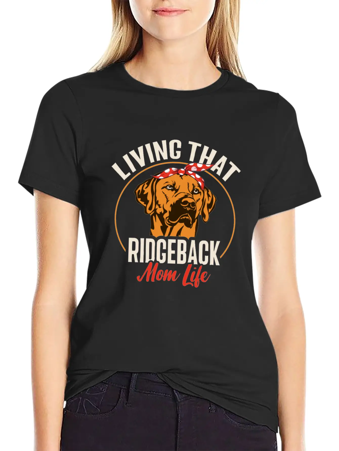 Rhodesian Ridgeback Dog Casual Graphic T-Shirt – Simple And Comfortable Daily Wear