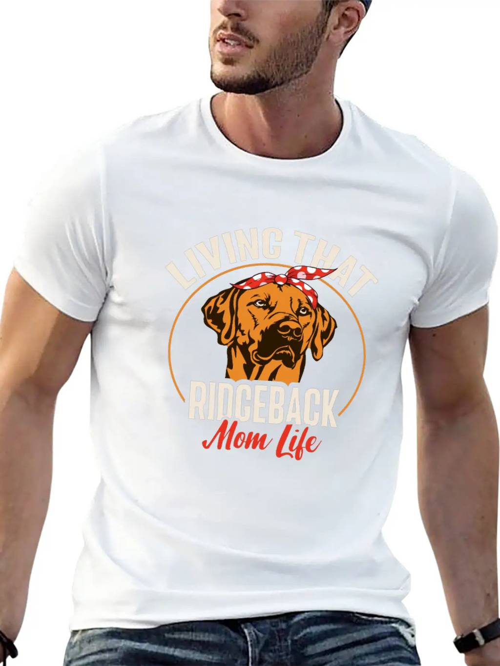 Rhodesian Ridgeback Dog Casual Graphic T-Shirt – Simple And Comfortable Daily Wear