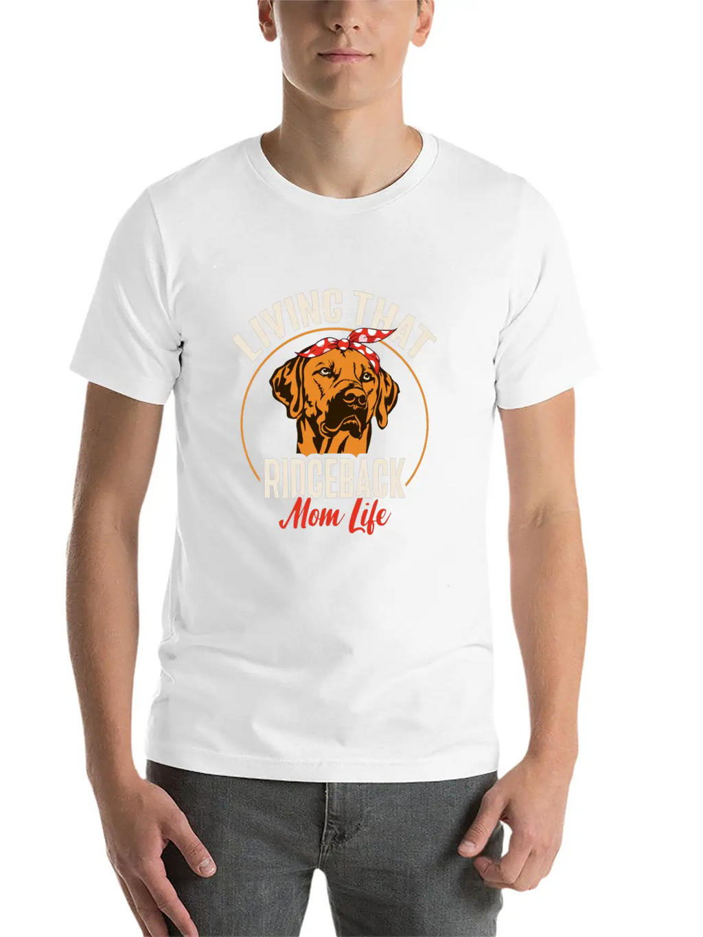 Rhodesian Ridgeback Dog Casual Graphic T-Shirt – Simple And Comfortable Daily Wear