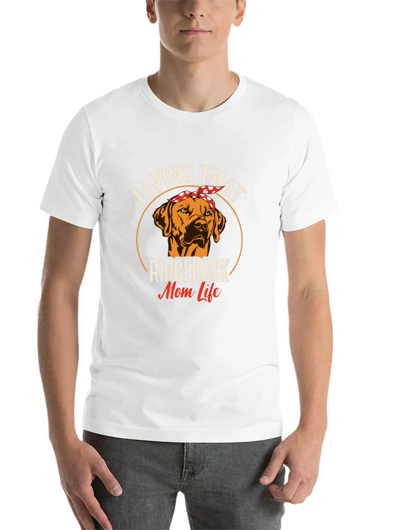 Rhodesian Ridgeback Dog Casual Graphic T-Shirt – Simple And Comfortable Daily Wear