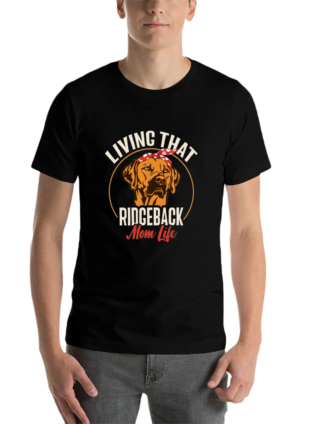 Rhodesian Ridgeback Dog Casual Graphic T-Shirt – Simple And Comfortable Daily Wear