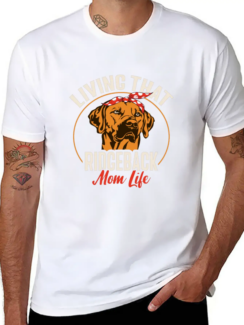 Rhodesian Ridgeback Dog Casual Graphic T-Shirt – Simple And Comfortable Daily Wear