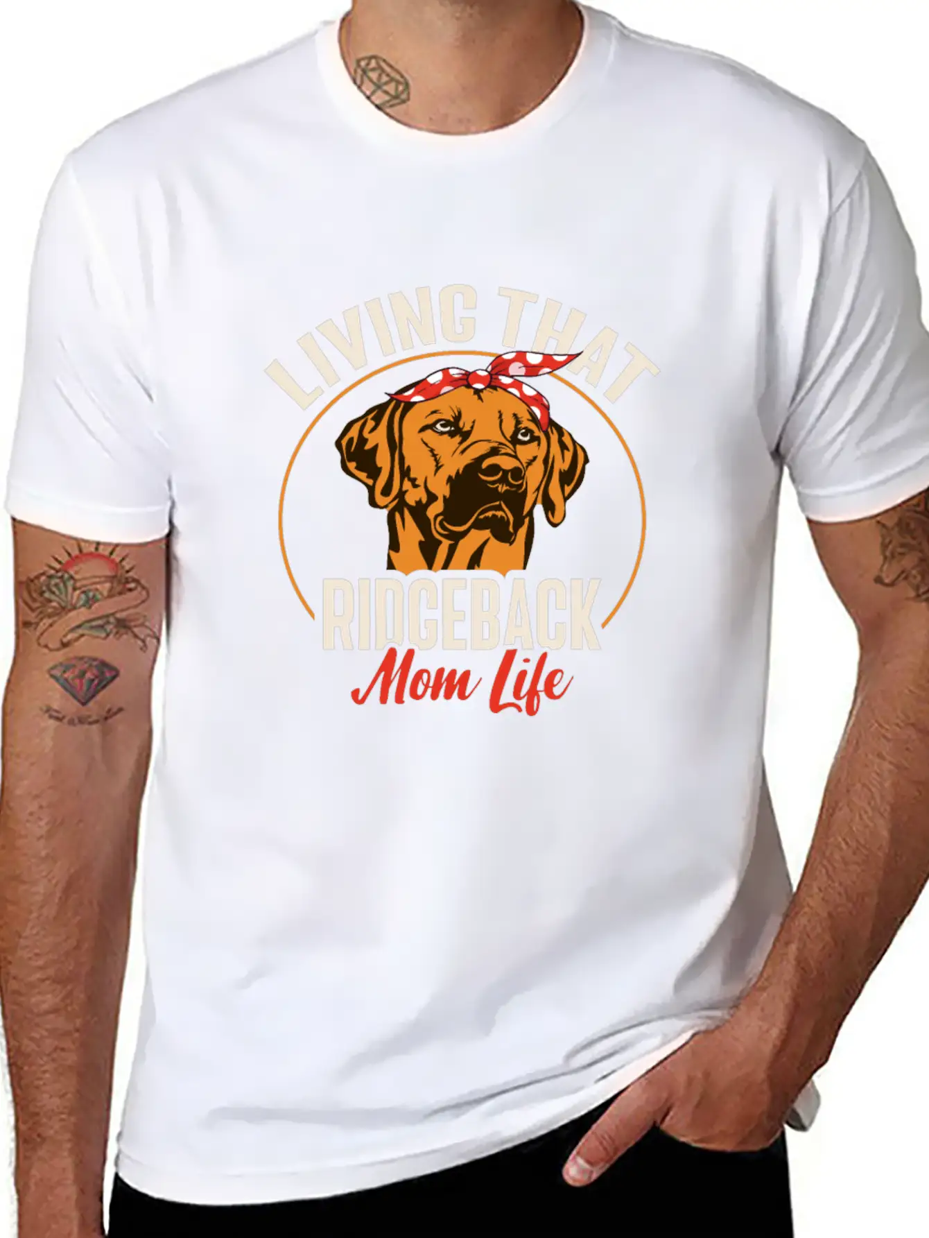 Rhodesian Ridgeback Dog Casual Graphic T-Shirt – Simple And Comfortable Daily Wear
