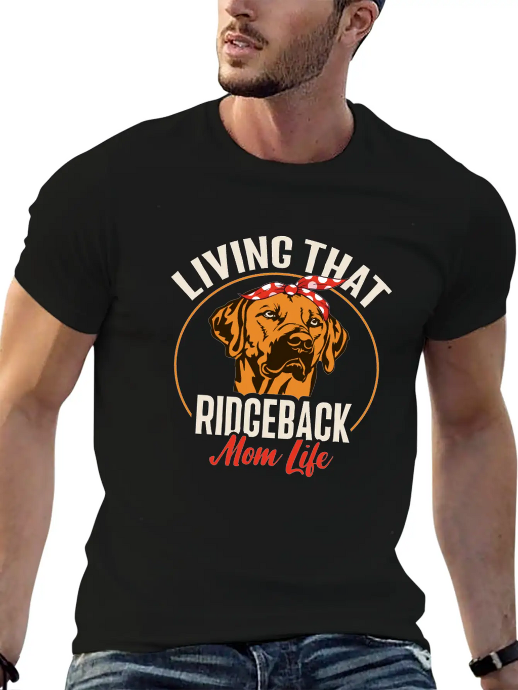 Rhodesian Ridgeback Dog Casual Graphic T-Shirt – Simple And Comfortable Daily Wear