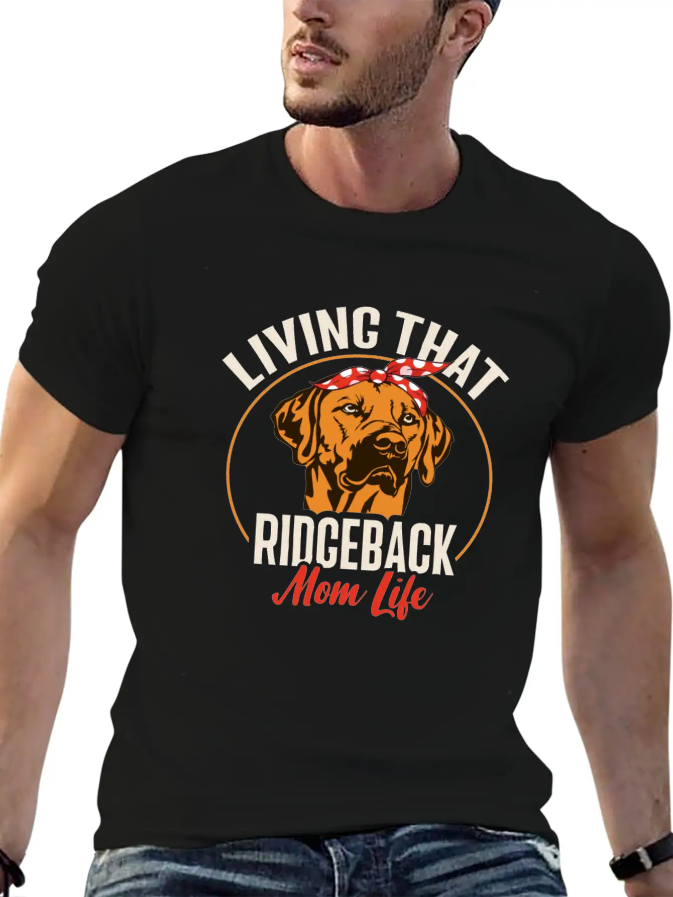Rhodesian Ridgeback Dog Casual Graphic T-Shirt – Simple And Comfortable Daily Wear