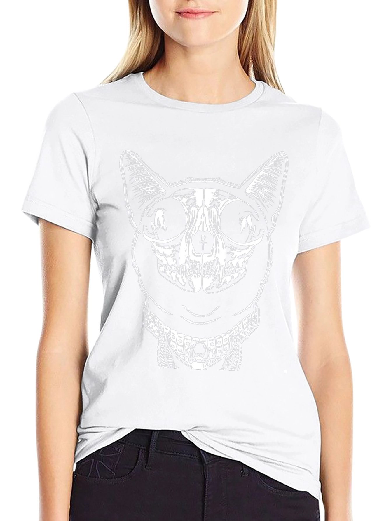 Egyptian Cat Skull Graphic Tee