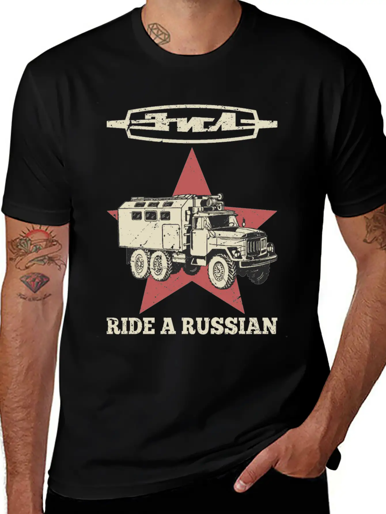 Ride A Russian Logo Russian Truck ZIL USSR Unisex Casual T-Shirt – Clean Design For Daily Comfort