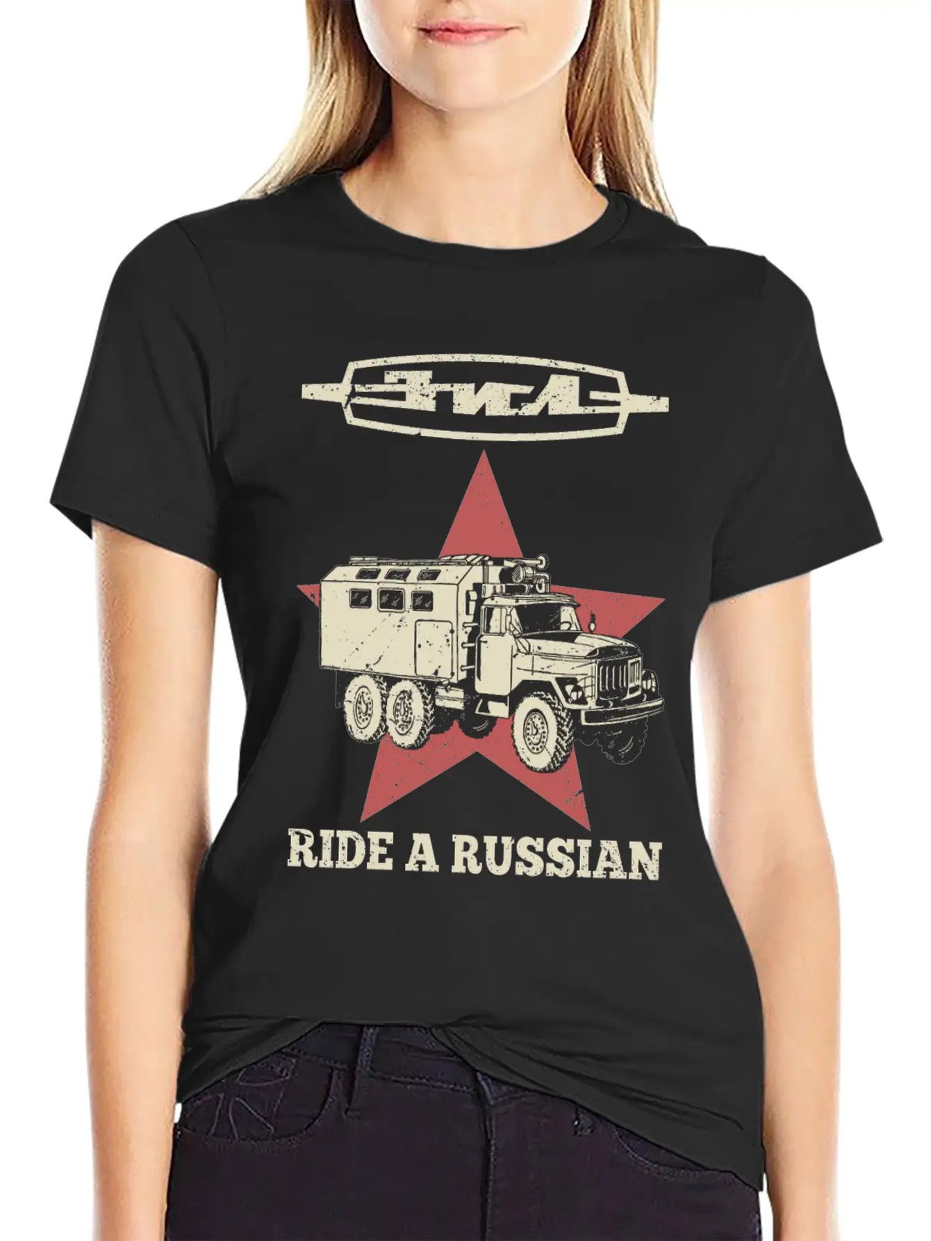Ride A Russian Logo Russian Truck ZIL USSR Unisex Casual T-Shirt – Clean Design For Daily Comfort