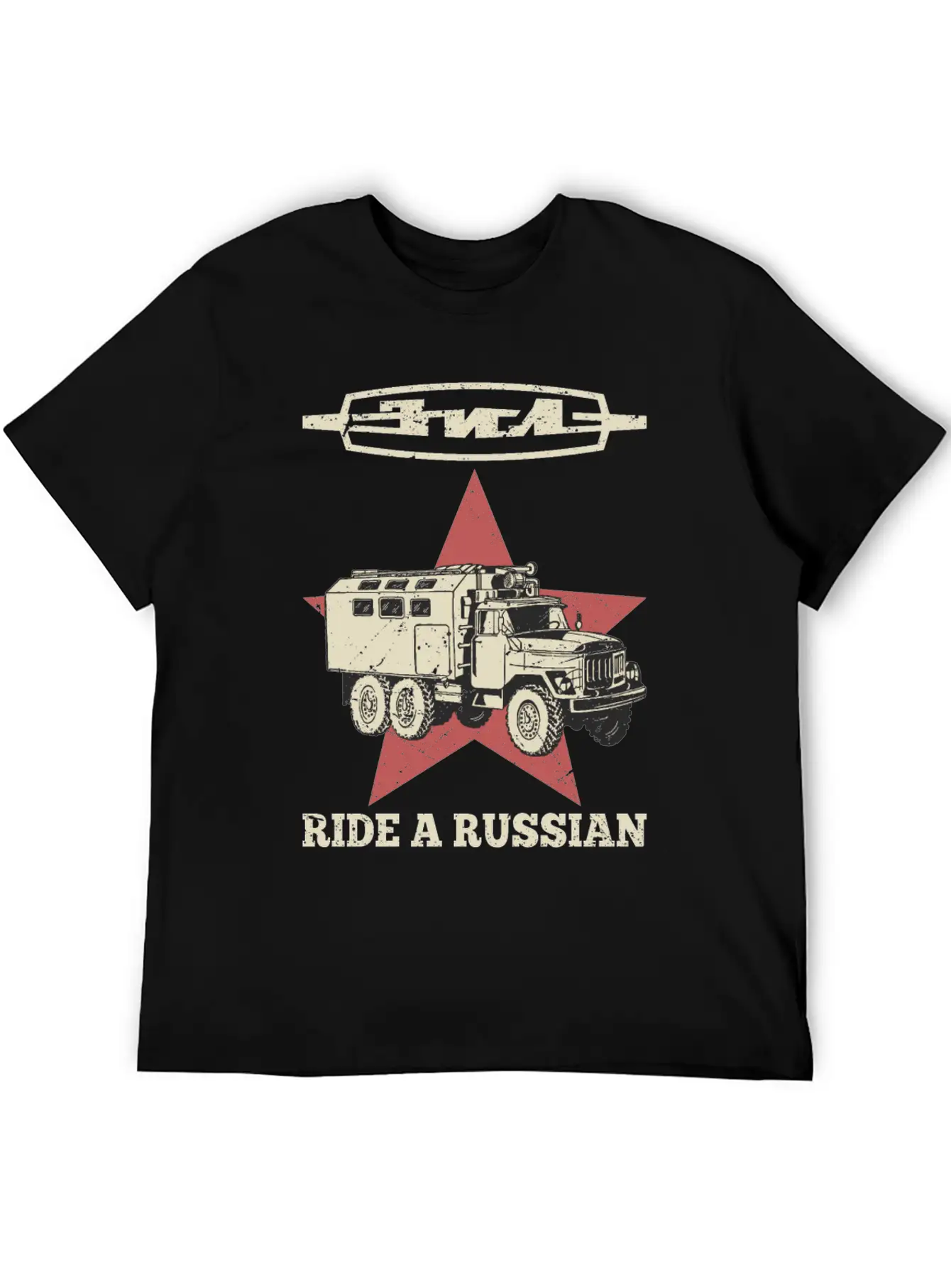 Ride A Russian Logo Russian Truck ZIL USSR Unisex Casual T-Shirt – Clean Design For Daily Comfort
