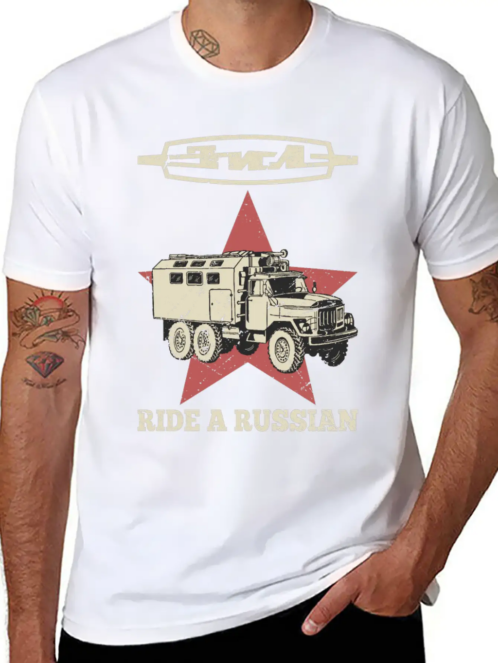 Ride A Russian Logo Russian Truck ZIL USSR Unisex Casual T-Shirt – Clean Design For Daily Comfort