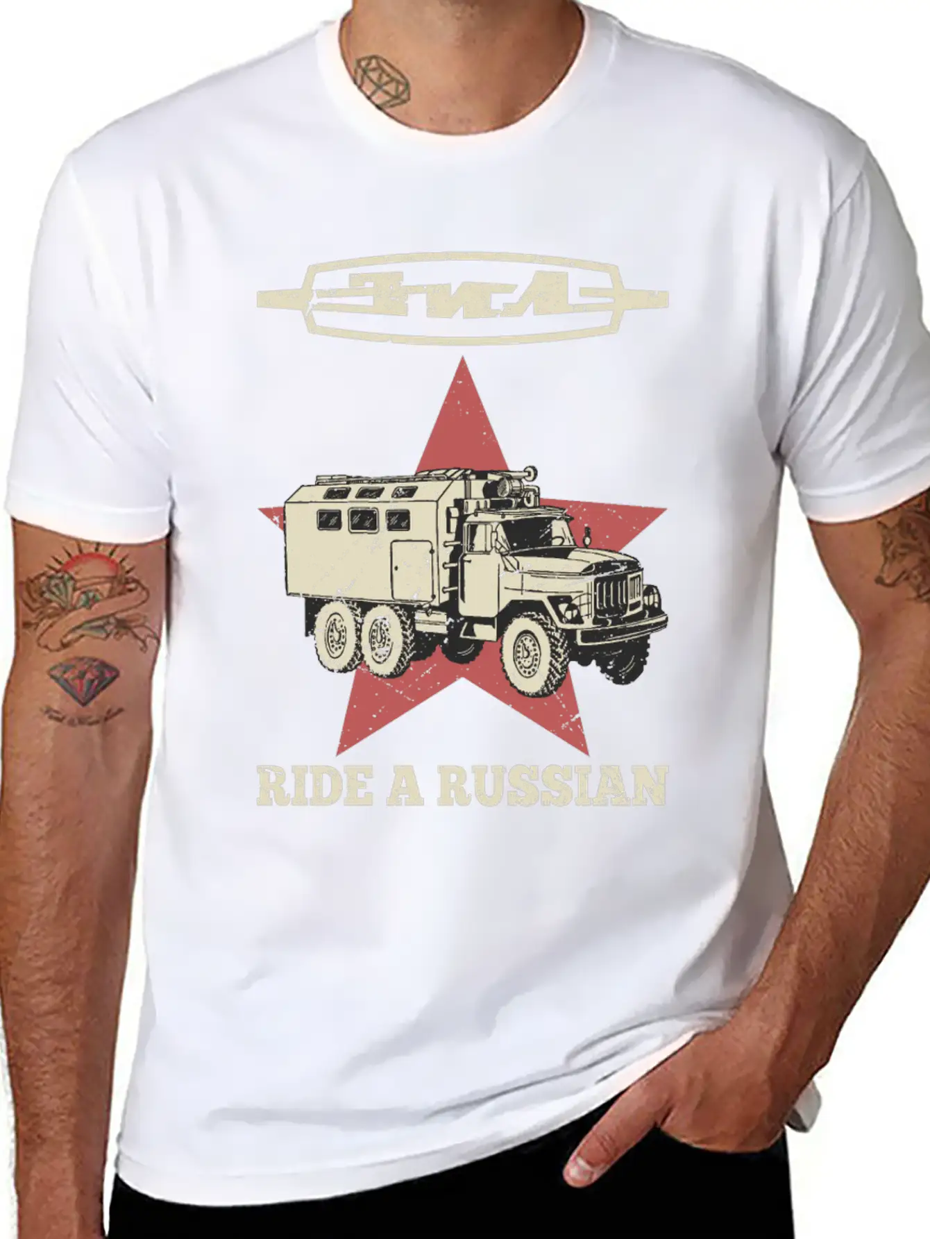 Ride A Russian Logo Russian Truck ZIL USSR Unisex Casual T-Shirt – Clean Design For Daily Comfort