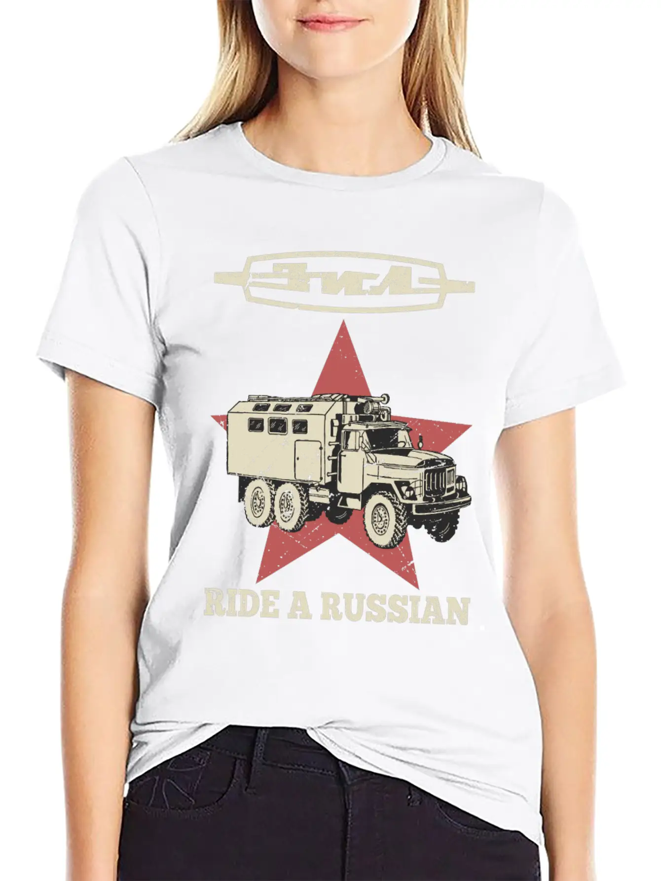 Ride A Russian Logo Russian Truck ZIL USSR Unisex Casual T-Shirt – Clean Design For Daily Comfort