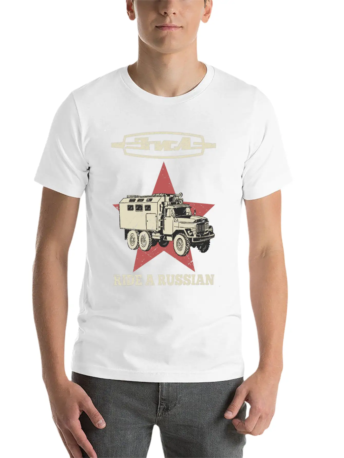 Ride A Russian Logo Russian Truck ZIL USSR Unisex Casual T-Shirt – Clean Design For Daily Comfort