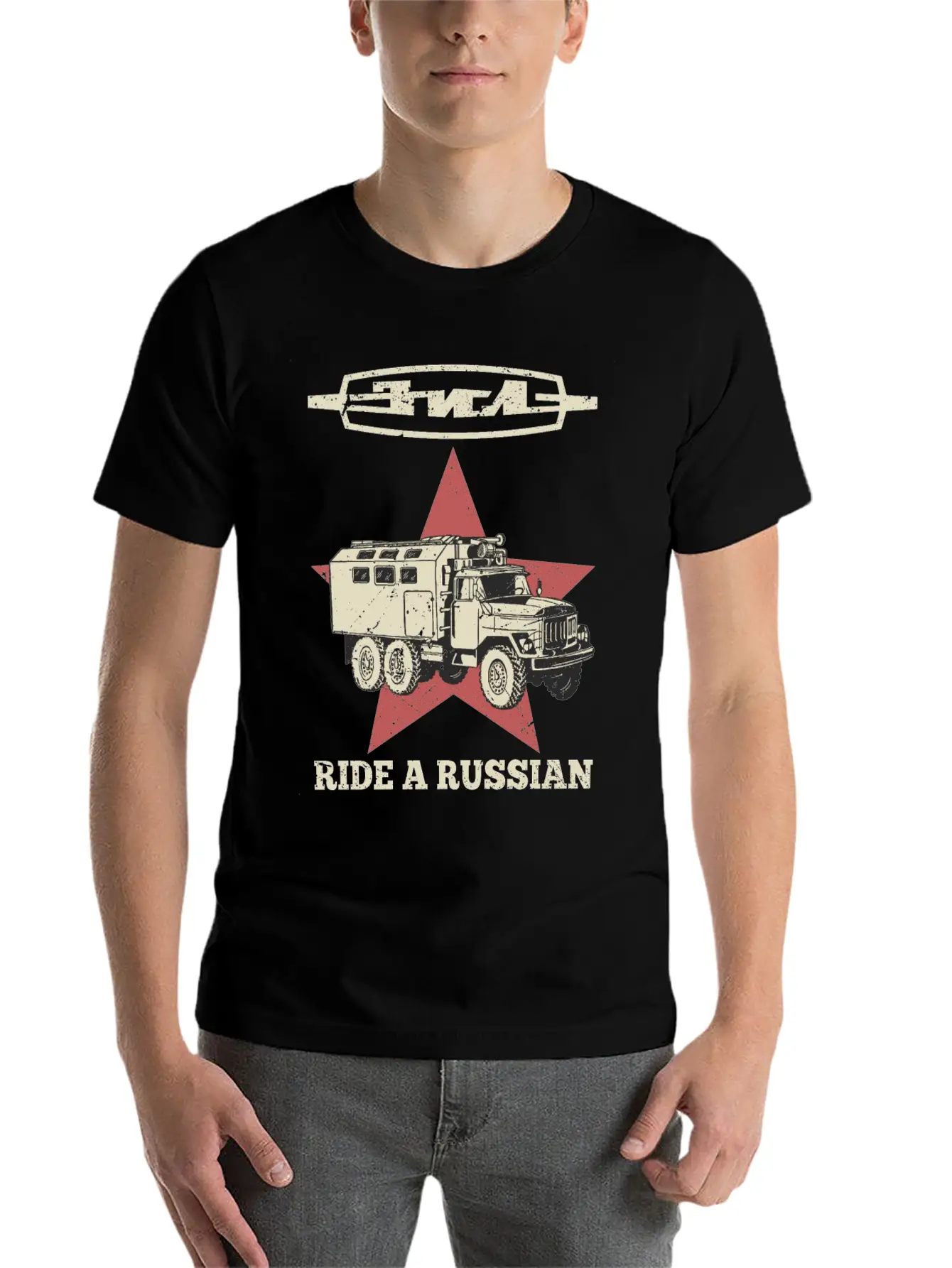 Ride A Russian Logo Russian Truck ZIL USSR Unisex Casual T-Shirt – Clean Design For Daily Comfort