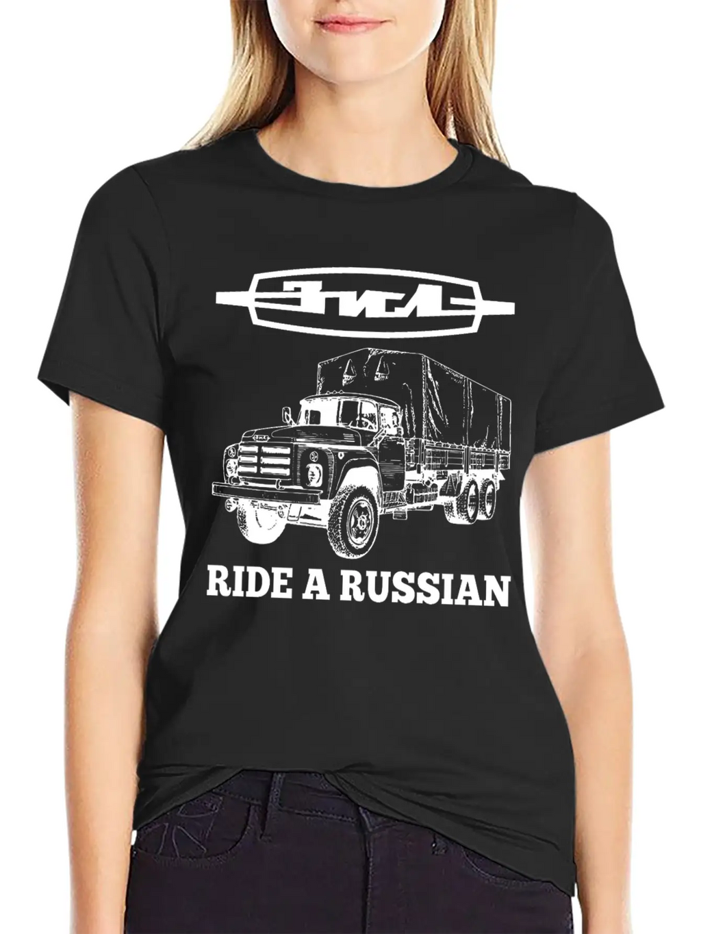 Ride A Russian Logo Russian Truck ZIL USSR Unisex Short Sleeve Soft Cotton T-Shirt – Casual Everyday Wear