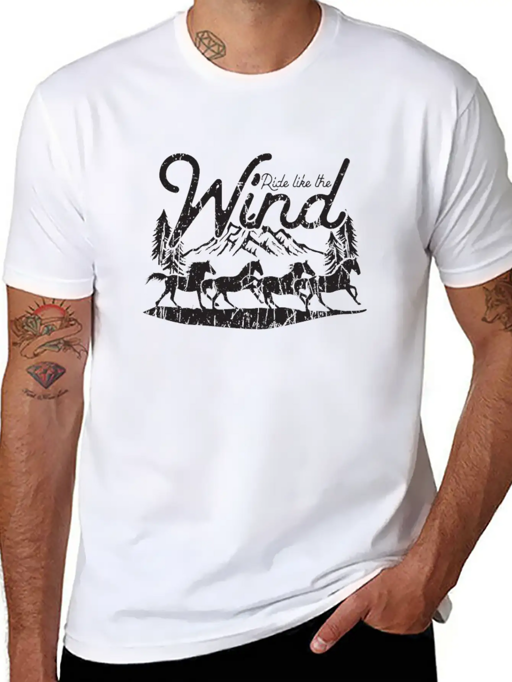 Ride Like The Wind - Horse Breathable Soft Cotton T-Shirt – Timeless Casual Look