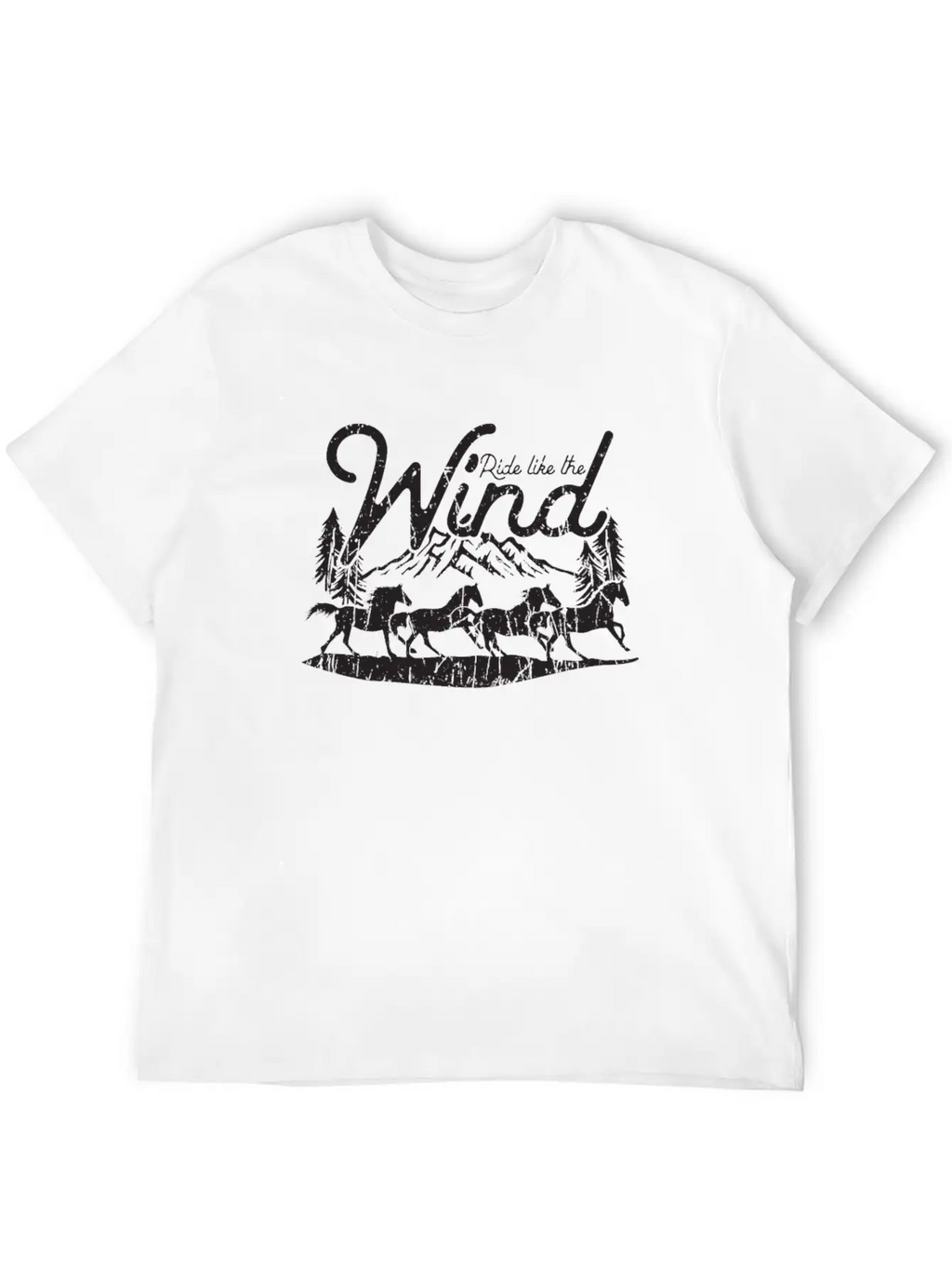 Ride Like The Wind - Horse Breathable Soft Cotton T-Shirt – Timeless Casual Look