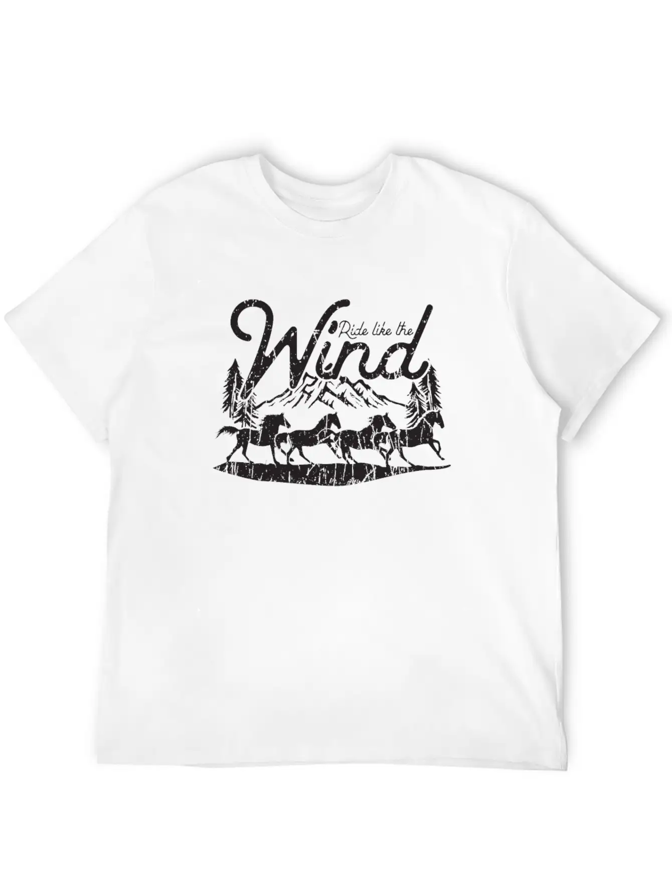 Ride Like The Wind - Horse Breathable Soft Cotton T-Shirt – Timeless Casual Look