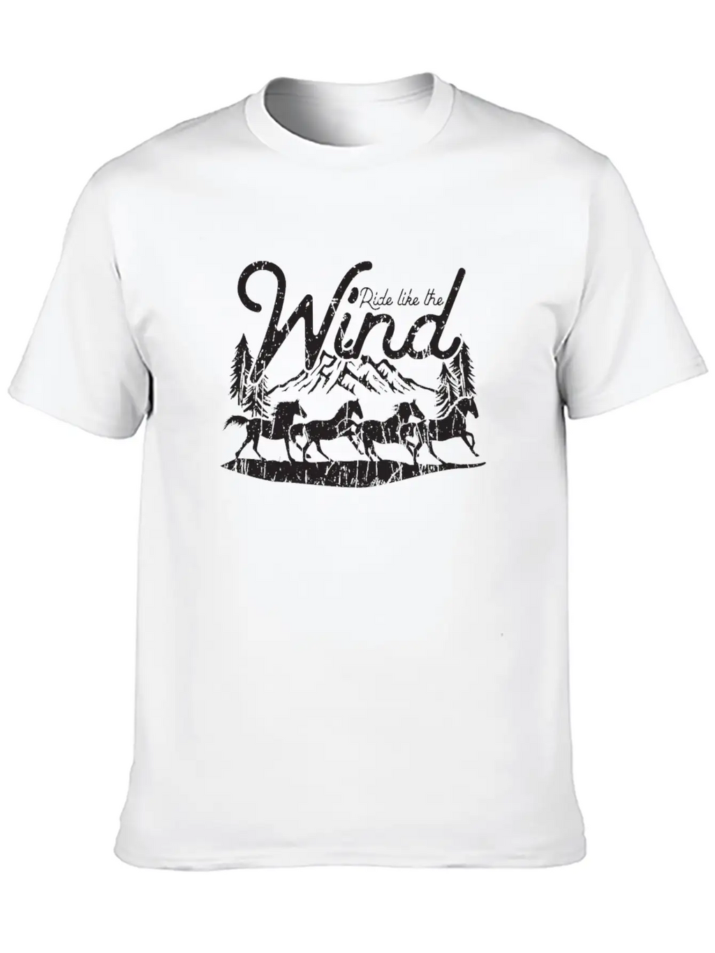 Ride Like The Wind - Horse Breathable Soft Cotton T-Shirt – Timeless Casual Look