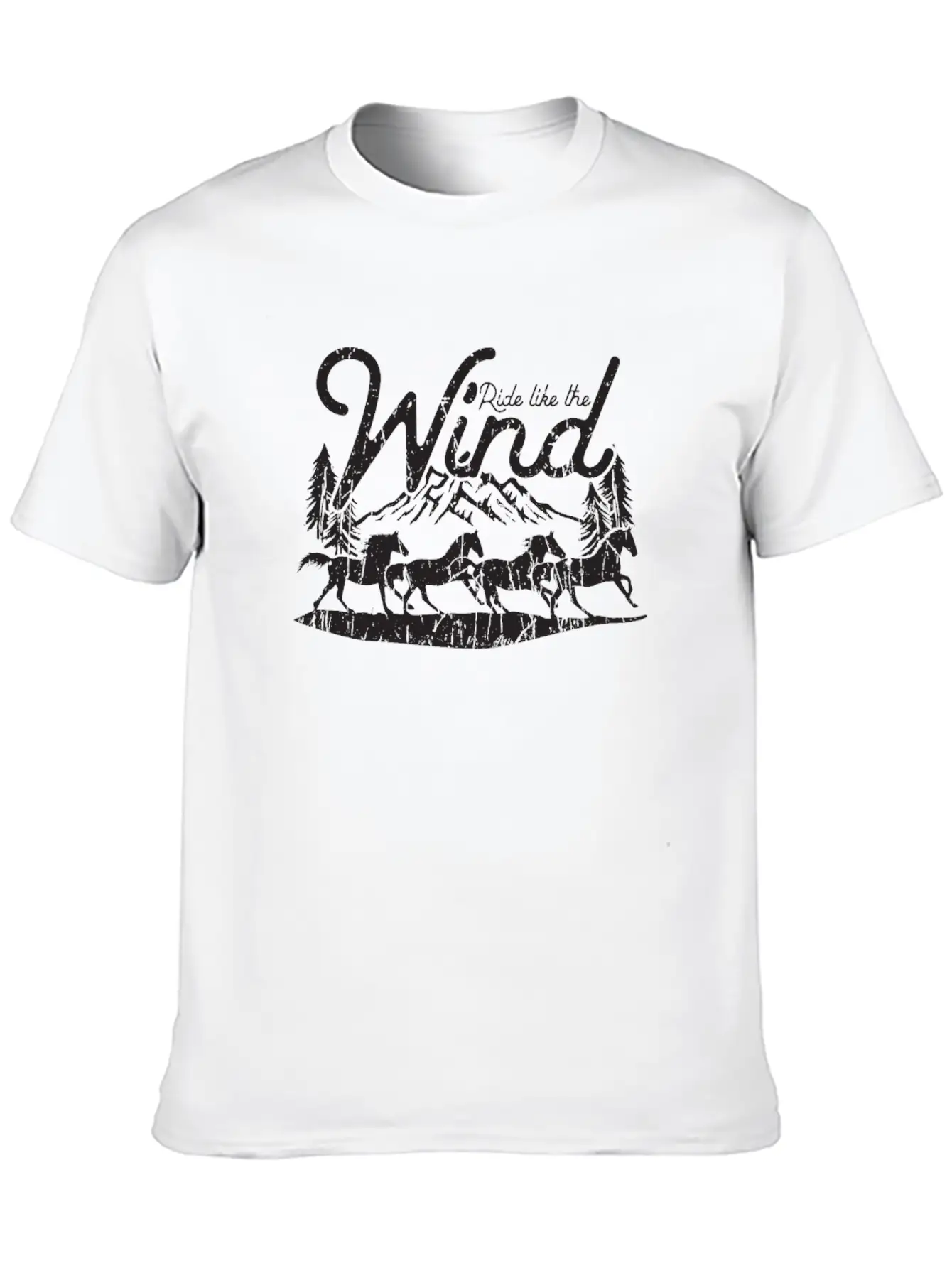 Ride Like The Wind - Horse Breathable Soft Cotton T-Shirt – Timeless Casual Look
