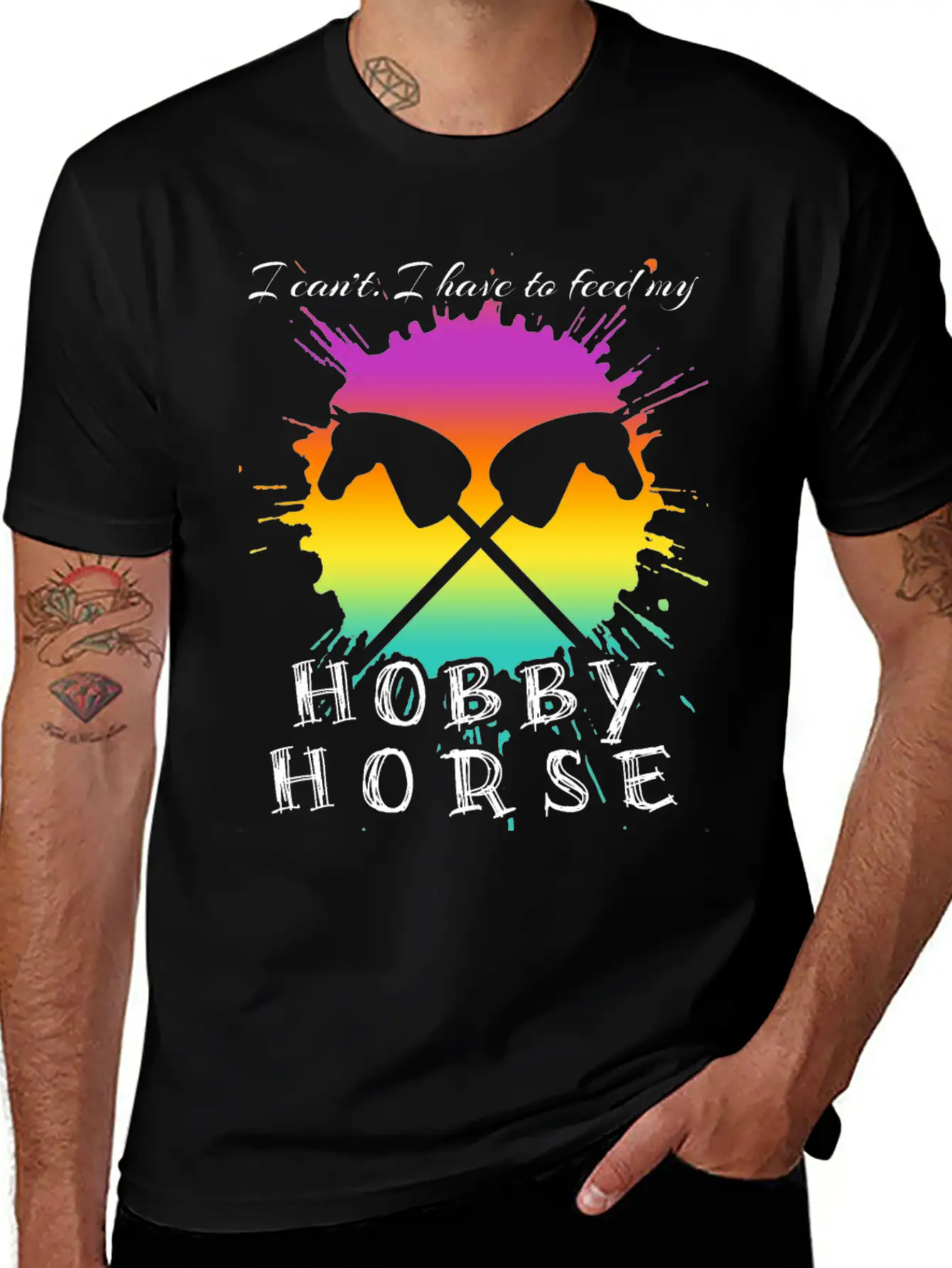 Riding Hobby Horsing Hobby Horse Unisex Short Sleeve Soft Cotton T-Shirt – Casual Everyday Wear