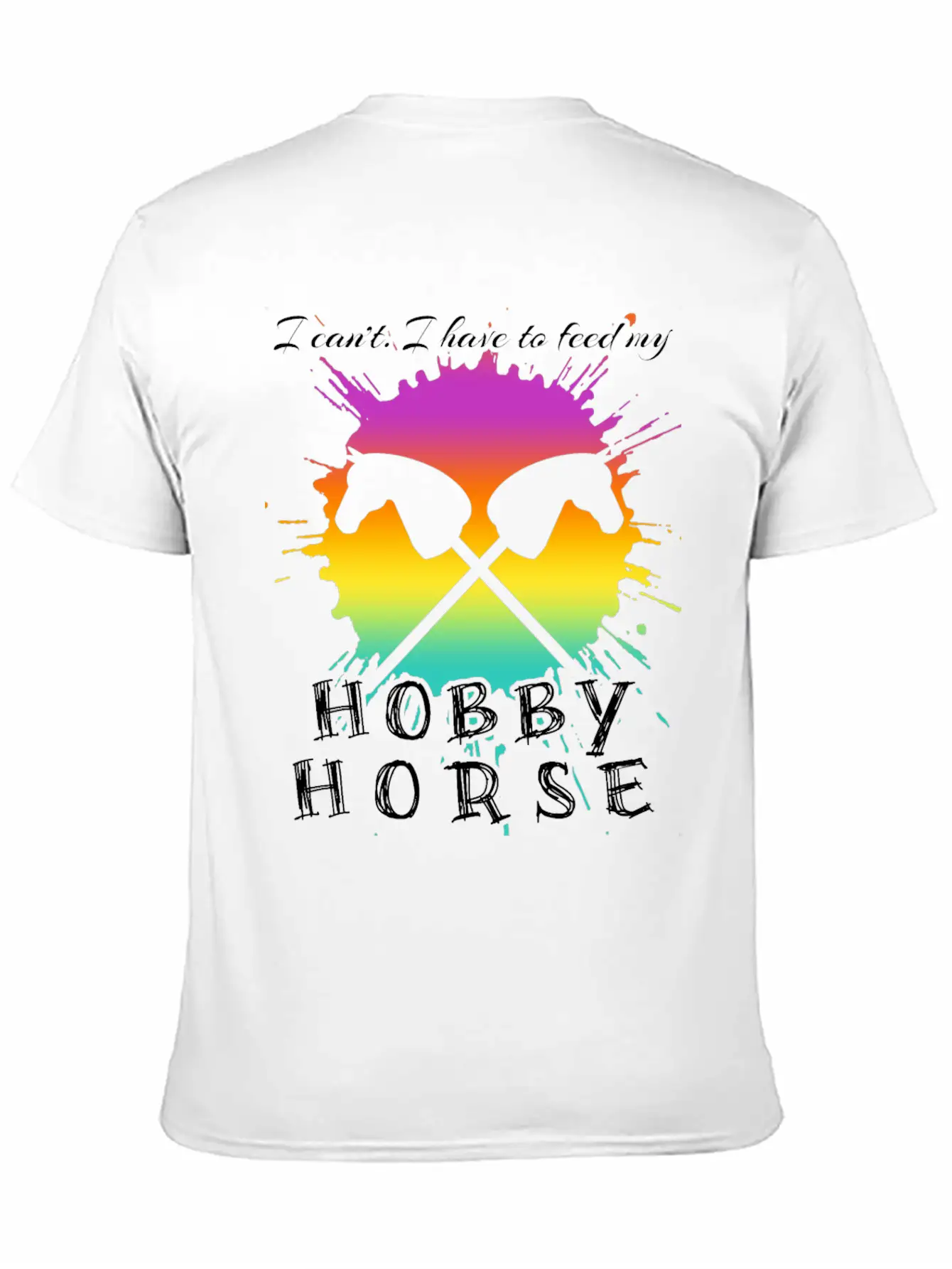 Riding Hobby Horsing Hobby Horse Unisex Short Sleeve Soft Cotton T-Shirt – Casual Everyday Wear