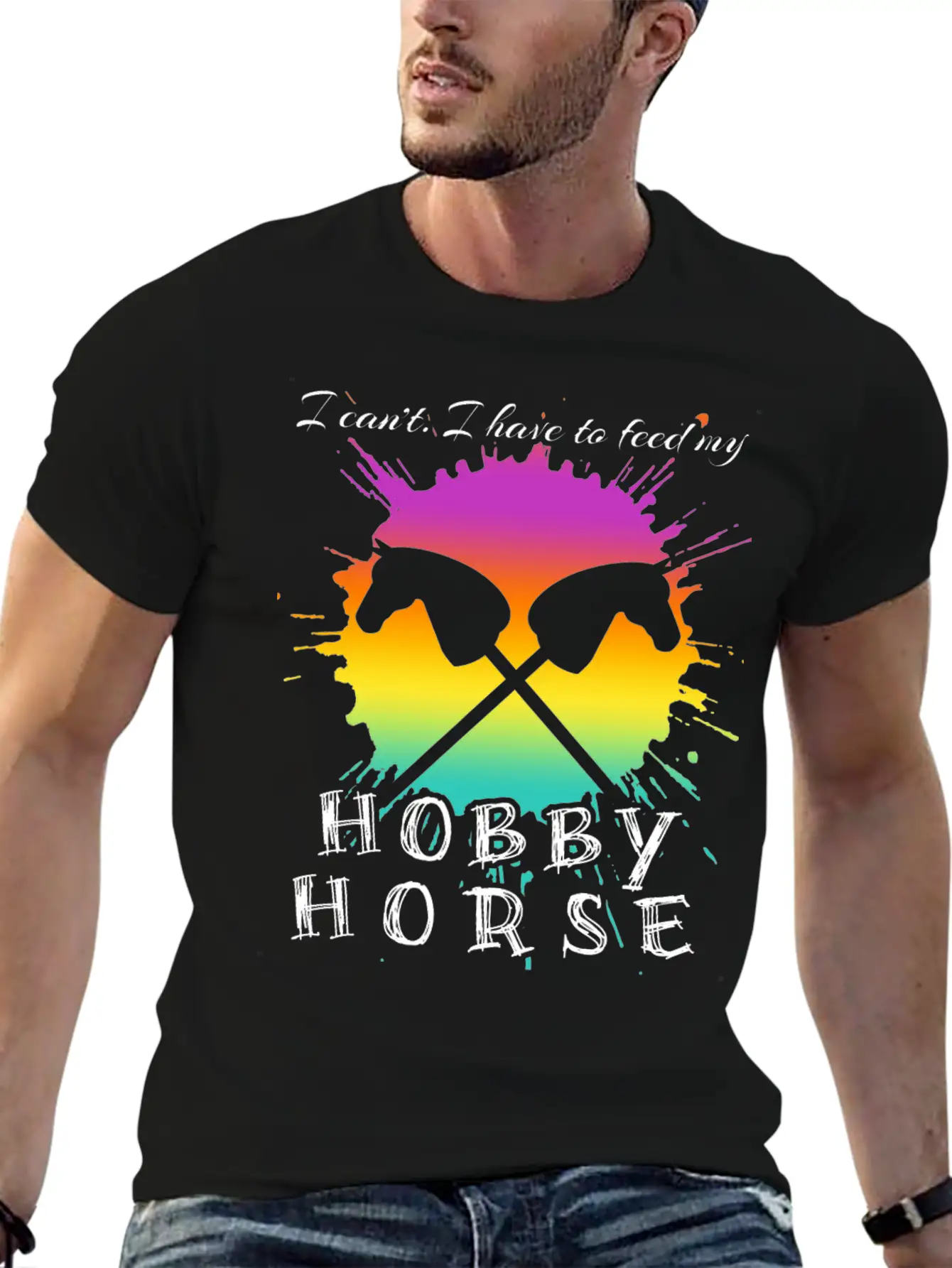 Riding Hobby Horsing Hobby Horse Unisex Short Sleeve Soft Cotton T-Shirt – Casual Everyday Wear