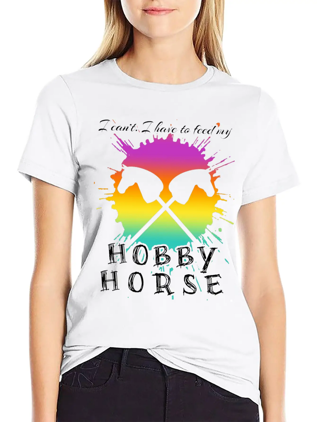 Riding Hobby Horsing Hobby Horse Unisex Short Sleeve Soft Cotton T-Shirt – Casual Everyday Wear