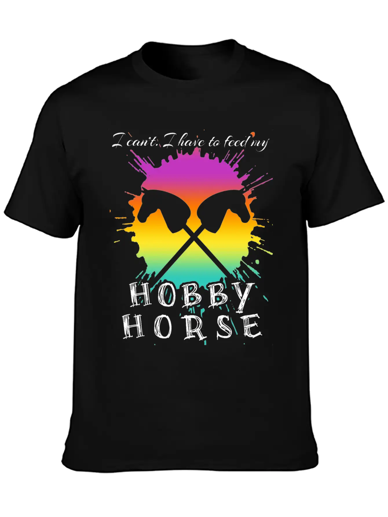 Riding Hobby Horsing Hobby Horse Unisex Short Sleeve Soft Cotton T-Shirt – Casual Everyday Wear