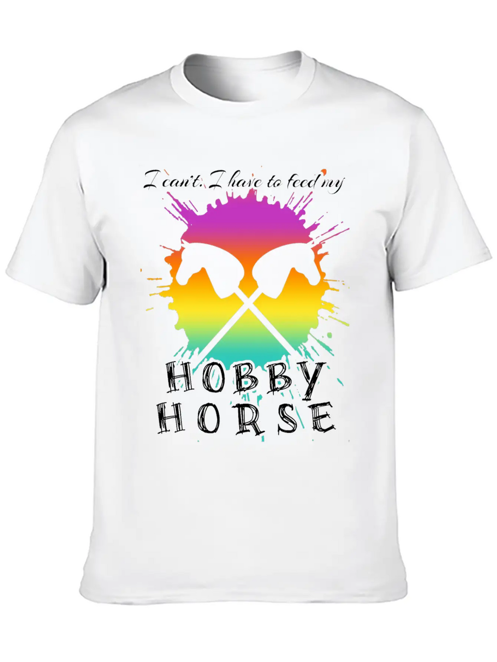 Riding Hobby Horsing Hobby Horse Unisex Short Sleeve Soft Cotton T-Shirt – Casual Everyday Wear