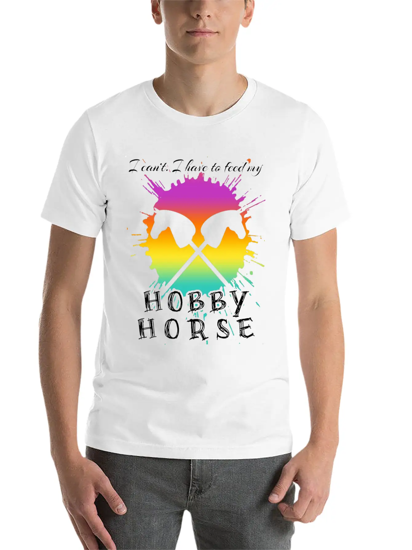 Riding Hobby Horsing Hobby Horse Unisex Short Sleeve Soft Cotton T-Shirt – Casual Everyday Wear