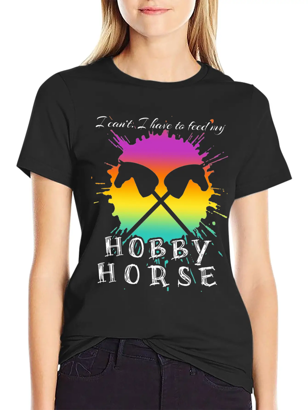 Riding Hobby Horsing Hobby Horse Unisex Short Sleeve Soft Cotton T-Shirt – Casual Everyday Wear