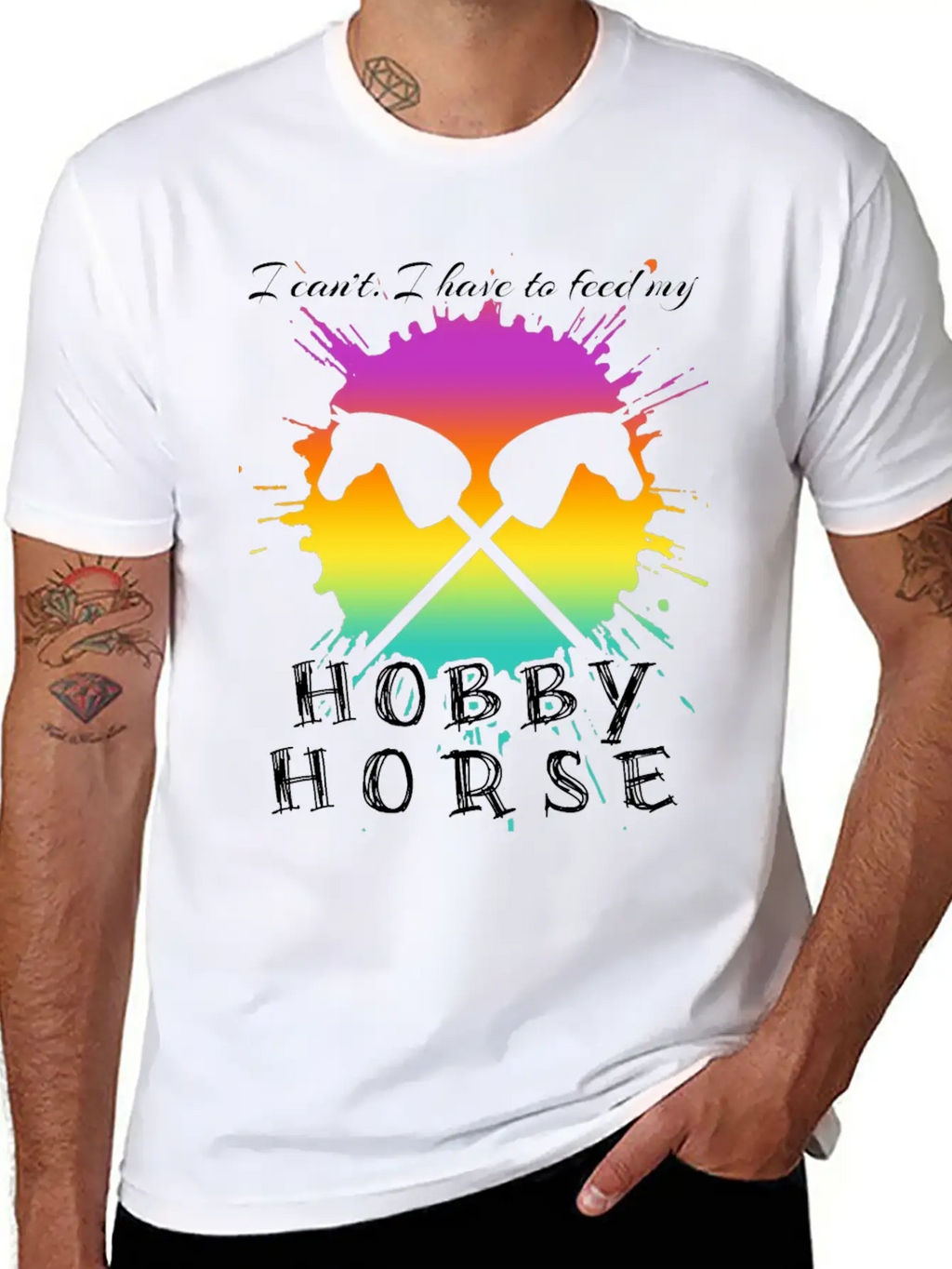 Riding Hobby Horsing Hobby Horse Unisex Short Sleeve Soft Cotton T-Shirt – Casual Everyday Wear