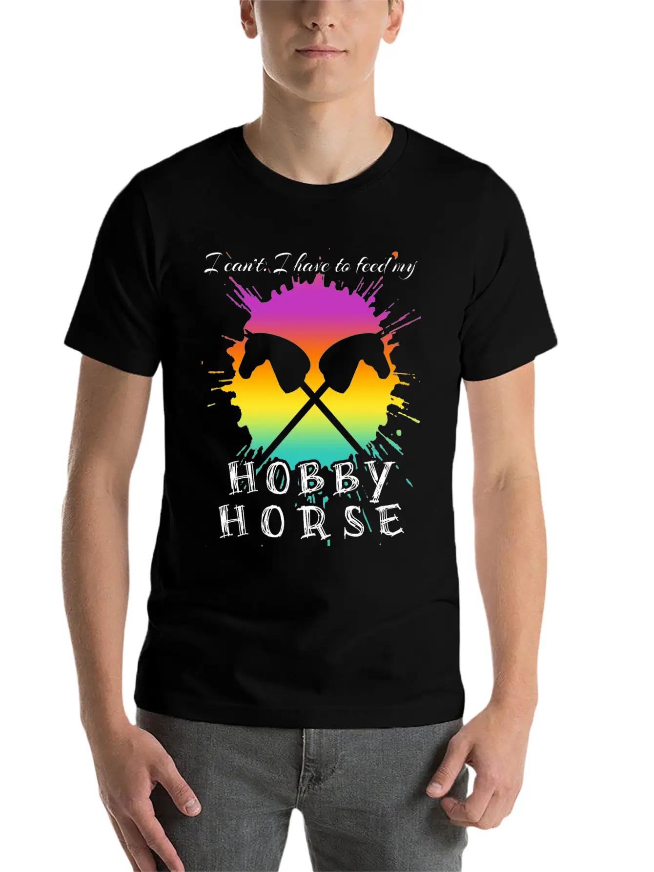 Riding Hobby Horsing Hobby Horse Unisex Short Sleeve Soft Cotton T-Shirt – Casual Everyday Wear