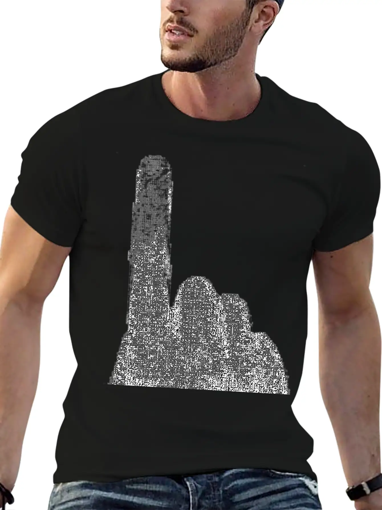 Right Person S Index Finger Art Essential Cotton Tee For Daily Outfits – Unisex Style