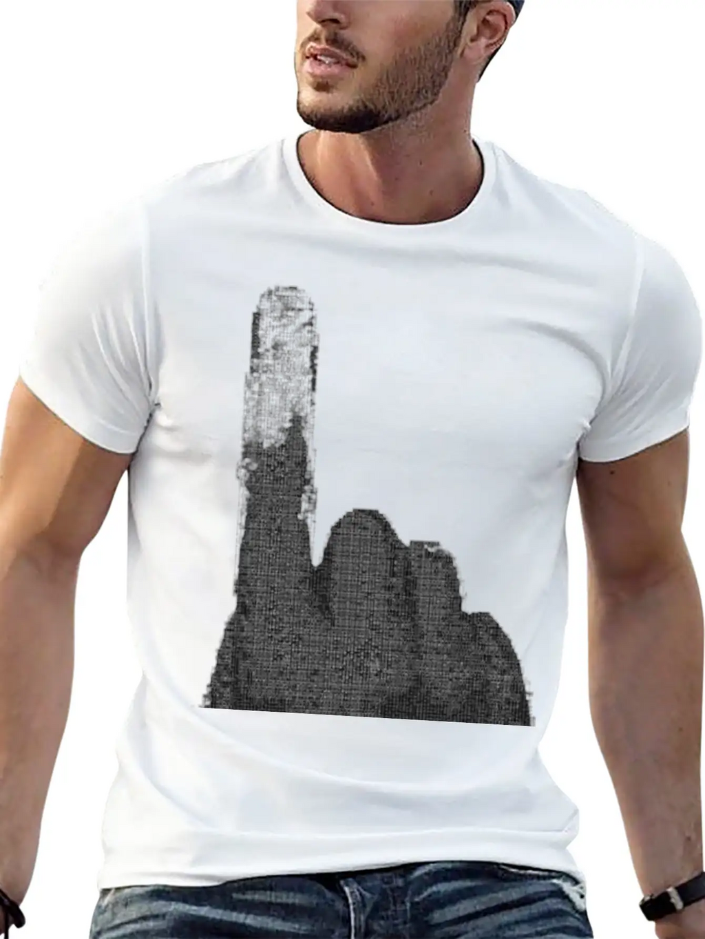 Right Person S Index Finger Art Essential Cotton Tee For Daily Outfits – Unisex Style