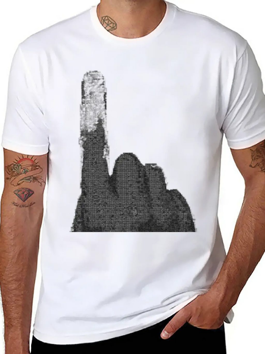 Right Person S Index Finger Art Essential Cotton Tee For Daily Outfits – Unisex Style
