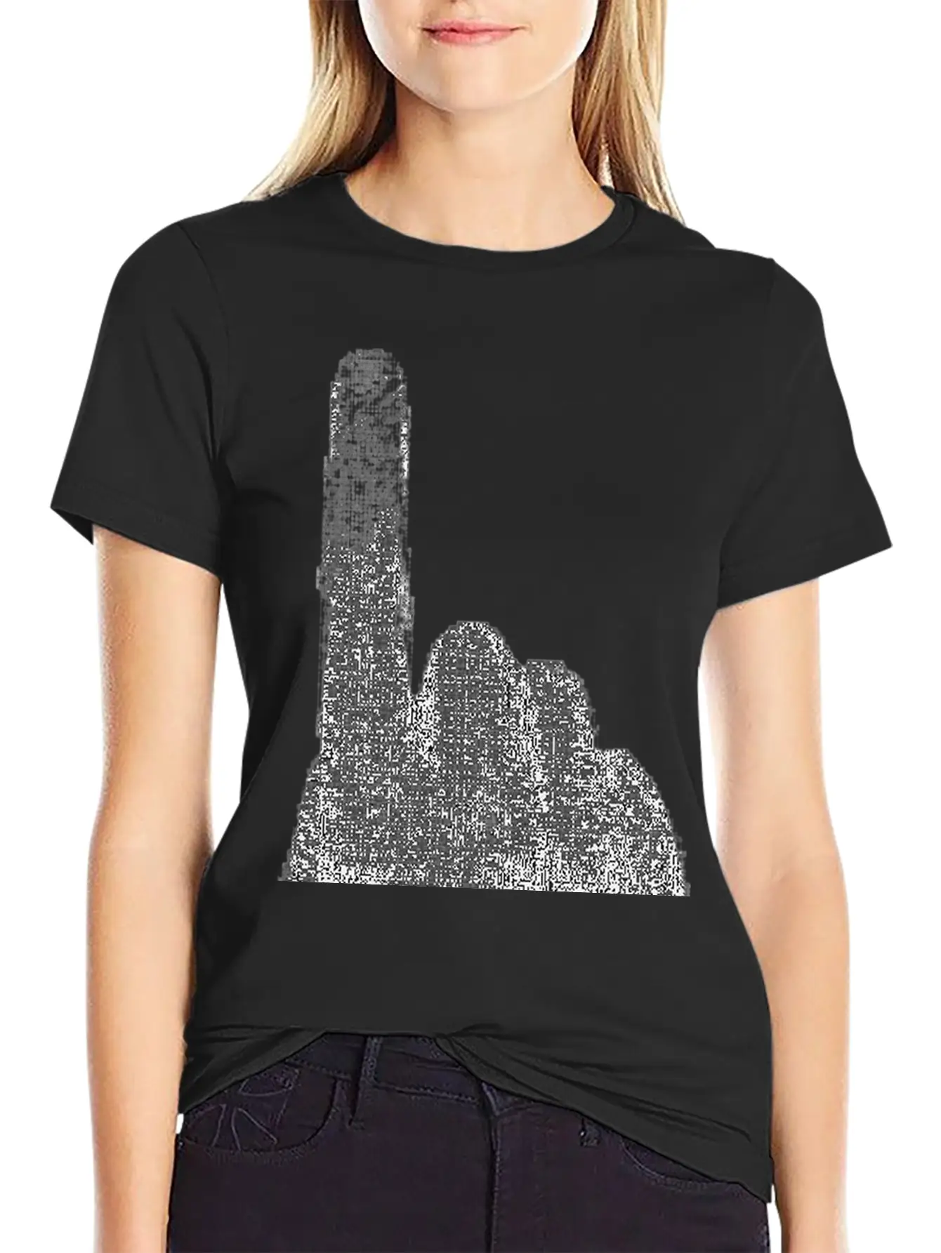 Right Person S Index Finger Art Essential Cotton Tee For Daily Outfits – Unisex Style