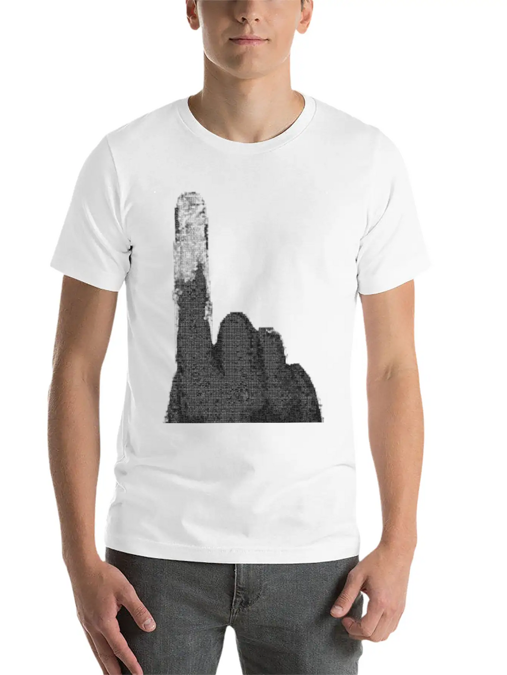 Right Person S Index Finger Art Essential Cotton Tee For Daily Outfits – Unisex Style