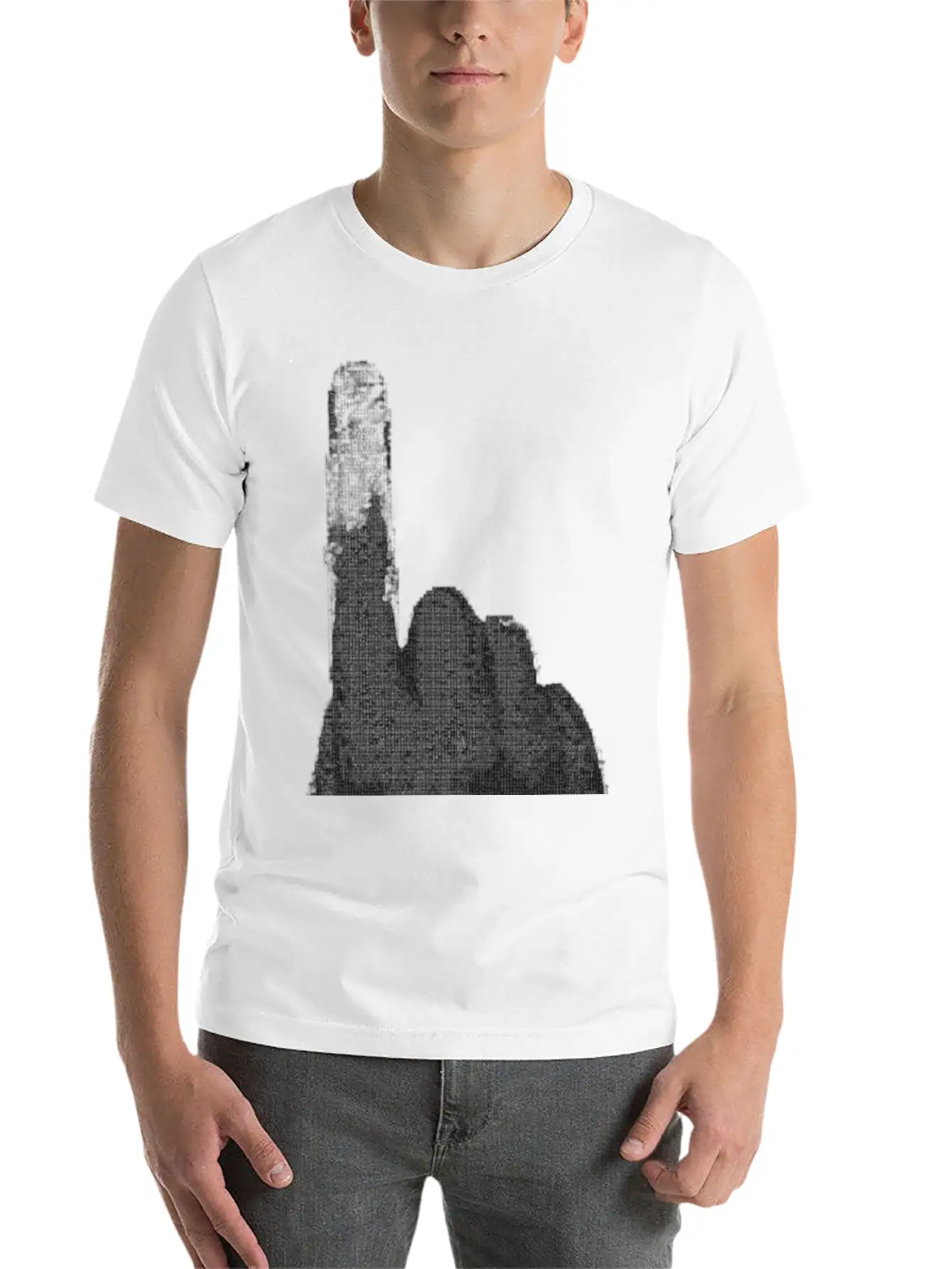 Right Person S Index Finger Art Essential Cotton Tee For Daily Outfits – Unisex Style