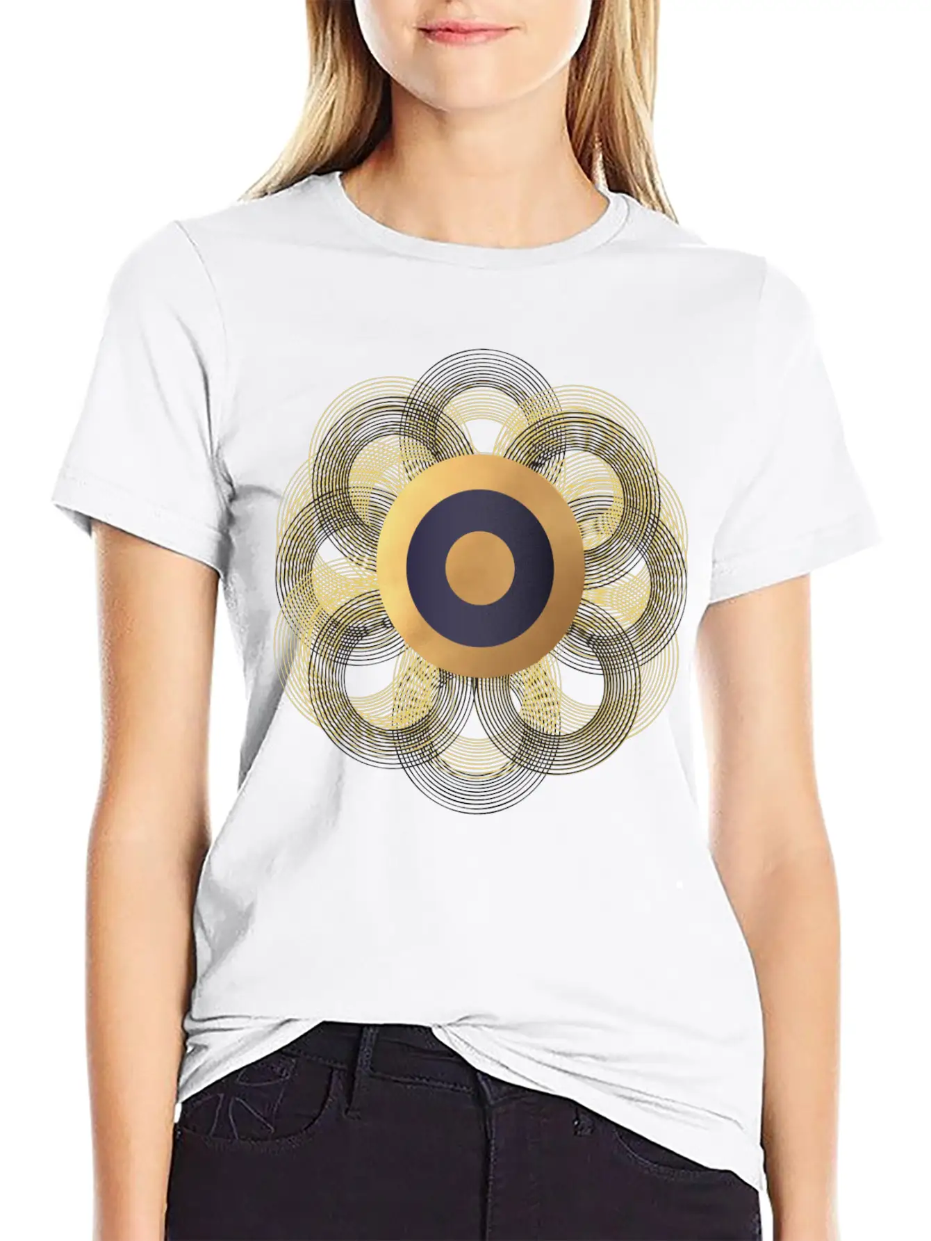 Ring Flower Essential Cotton Tee For Daily Outfits – Unisex Style